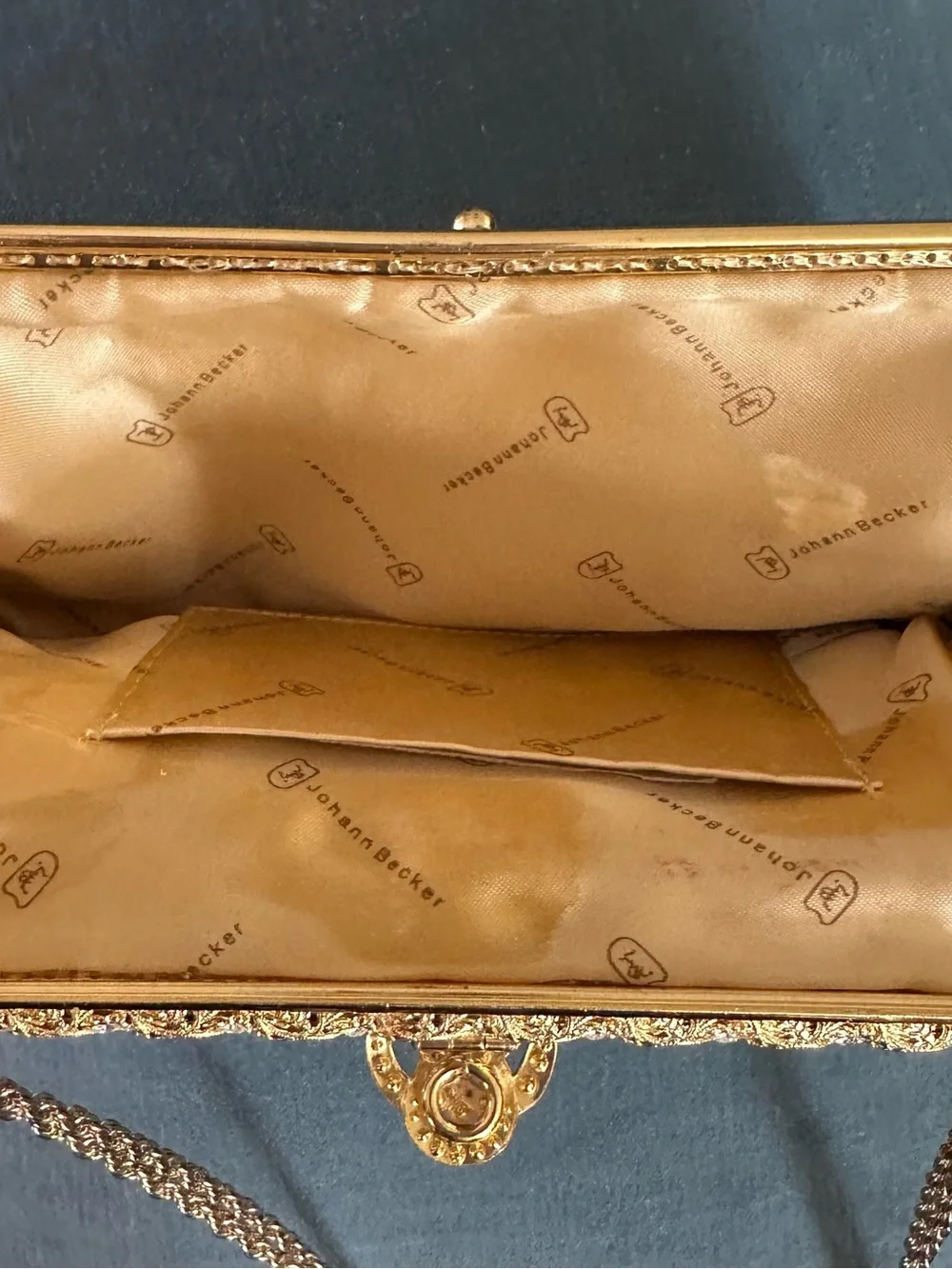 Vintage Johann Becker Gold Crystal Evening Bag